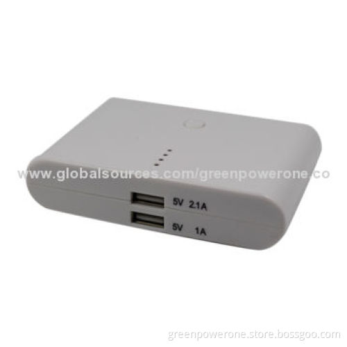 High-capacity 20000mAh power banks with two USB output and non-working auto sleep function